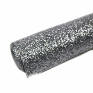 Deko - Glitzerstoff - Zuschnitt - 68 x 45 cm - dunkelsilber