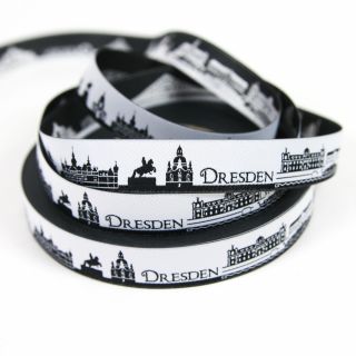 Webband - Skyline Dresden - schwarz/weiß