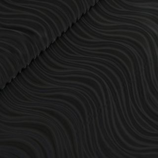 Lederimitat - Stoff - Wellen - bedruckt - schwarz