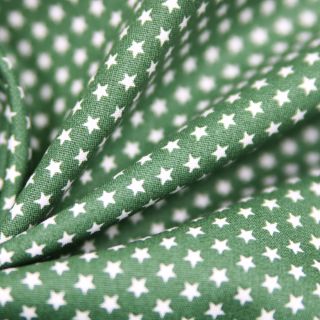 Baumwolle - Little Stars - flaschengrün