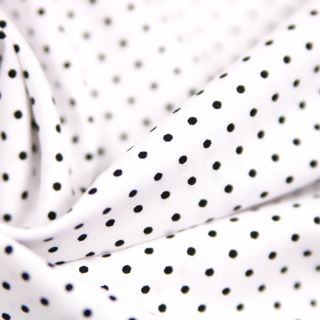 Baumwolle - Petit Dots - weiß - schwarz
