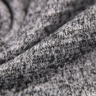 Strickjersey - schwarz - meliert