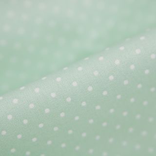 Baumwolle - beschichtet - Punkte - mint