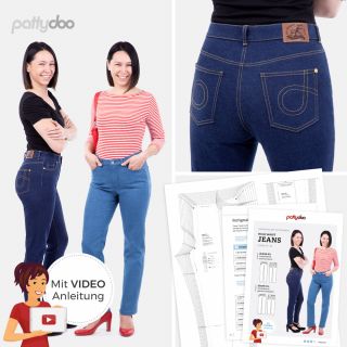 Schnittmuster - pattydoo - Jeans #1 &amp; Jeans# 2 - High Waist Damenjeans