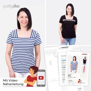 Schnittmuster - pattydoo - Jill - Damenshirt &amp; Kleid 