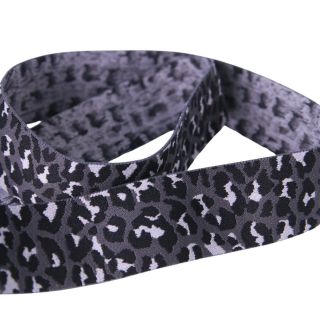 Gummiband  - 40mm - Leo - grau