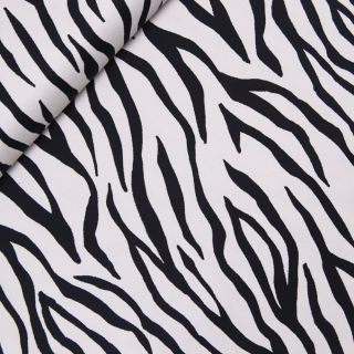 Baumwolle - Satin - Stretch - Zebra