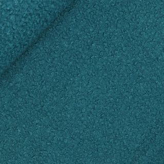 Boucle - Jackenstoff - uni - petrol