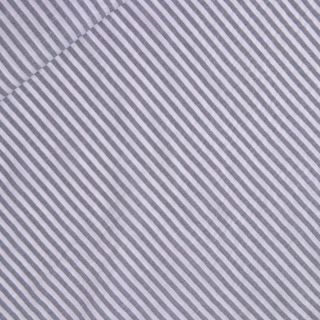 Polyester - Leinenoptik  -Streifen -  grau - weiß 