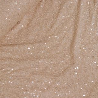 Polyesterjersey - Pailetten - beige