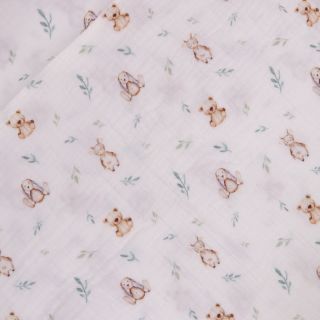 Baumwoll - Musselin - Kuscheltiere - weiß
