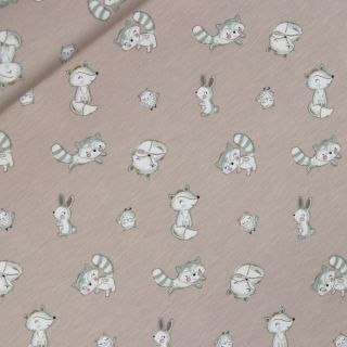 Bambus - Baumwolljersey - Fuchs- Hase - Eule 