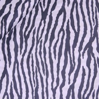 Baumwolle - Satin - Zebra - flieder - schwarz