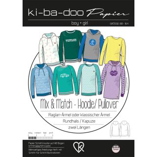 Schnittmuster - ki - ba - doo - Mix &amp; Match - Hoodie/Pullover - Kids