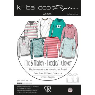 Schnittmuster - ki - ba - doo - Mix &amp; Match - Hoodie/Pullover - Woman