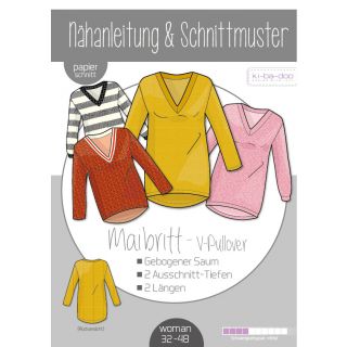 Schnittmuster - ki - ba - doo - V - Pullover - Maibritt - Woman