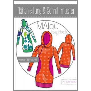 Schnittmuster - ki - ba - doo - MAlou - Long - Hoodie - Woman