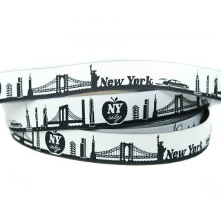 Webband - Skyline New York - schwarz/weiß