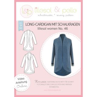 Schnittmuster - Lillesol &amp; Pelle - Lillesol Women No. 46 - Long - Cardigan mit Schalkragen 