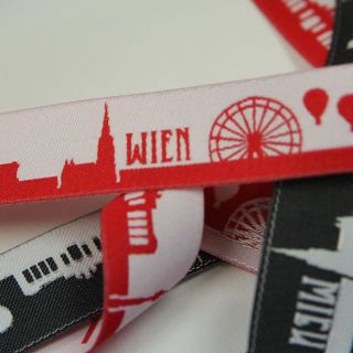 Webband - Skyline Wien - rot/weiß