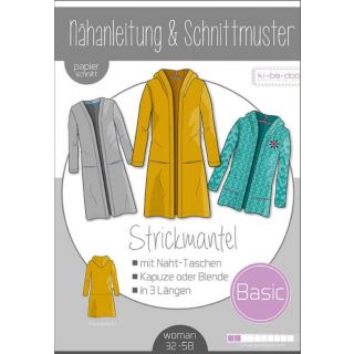 Schnittmuster - ki - ba - doo - Basic - Strickmantel - Woman