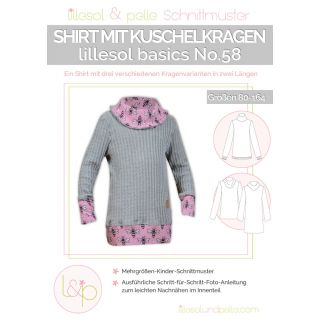 Schnittmuster - Lillesol &amp; Pelle - Basics No.58 - Shirt mit Kuschelkragen