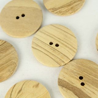 Holzknopf - rund - 2-Loch - 38 mm