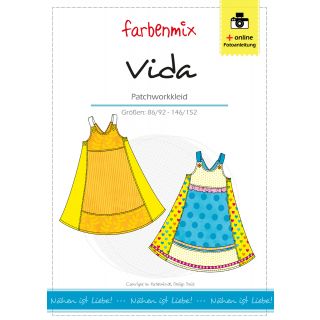 Schnittmuster - Farbenmix - Vida - Patchworkkleid - Kids