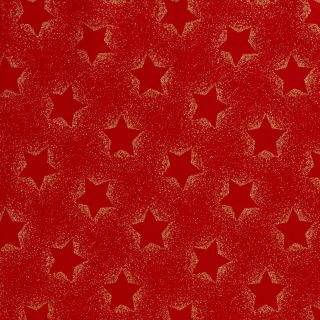 Baumwolle - Weihnachten - Sterne - Spray-Optik - rot - gold