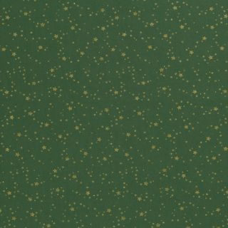 Baumwolle - Weihnachten - Sternenhimmel - grün -gold