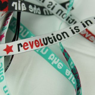 Webband - Revolution is in the air - weiß