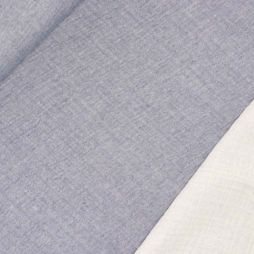 Musselin - 4-lagig - recycelt - melange - blau
