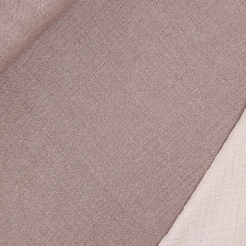 Musselin - 4-lagig - recycelt - melange - braun