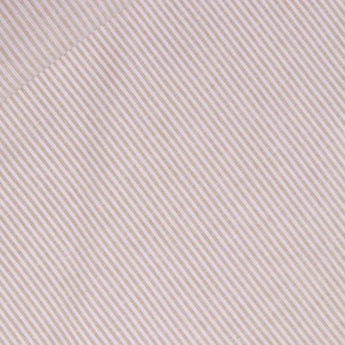 Leinen  - Baumwolle -  Streifen - beige - weiss