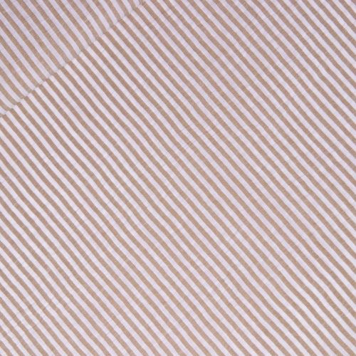 Polyester - Leinenoptik  -  Streifen - beige - weiß