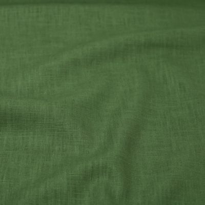 Reines Leinen - vorgewaschen - uni - moosgrün