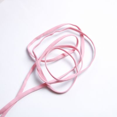 Gummiband - flach - 5 mm breit - rose