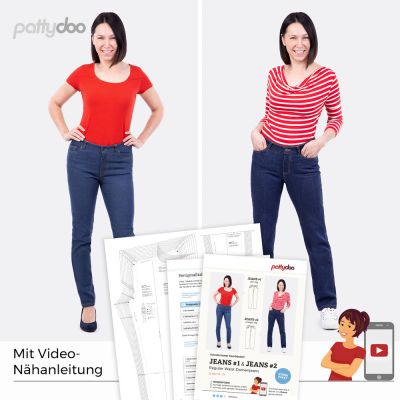 Schnittmuster - pattydoo - Jeans #1 &amp; Jeans# 2 - Regular Waist Damenjeans